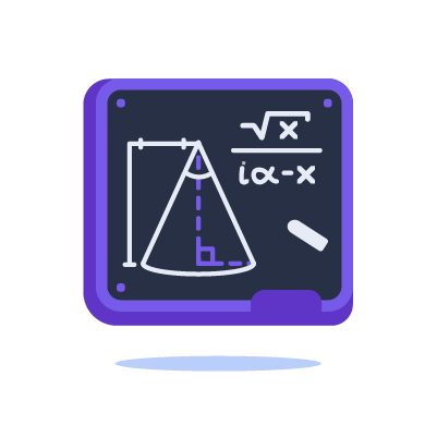 math board blackboard flat design illustration