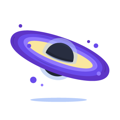 galaxy flat design illustration
